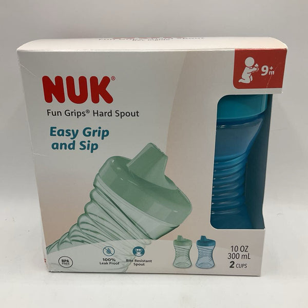 Size 9m+: Nuk Easy Grip & Sip Blue & Green Cups NEW