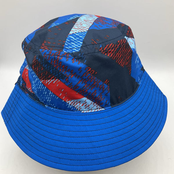 Size S/M: Columbia Blue & Red Design/ Navy Blue Reversable Bucket Hat