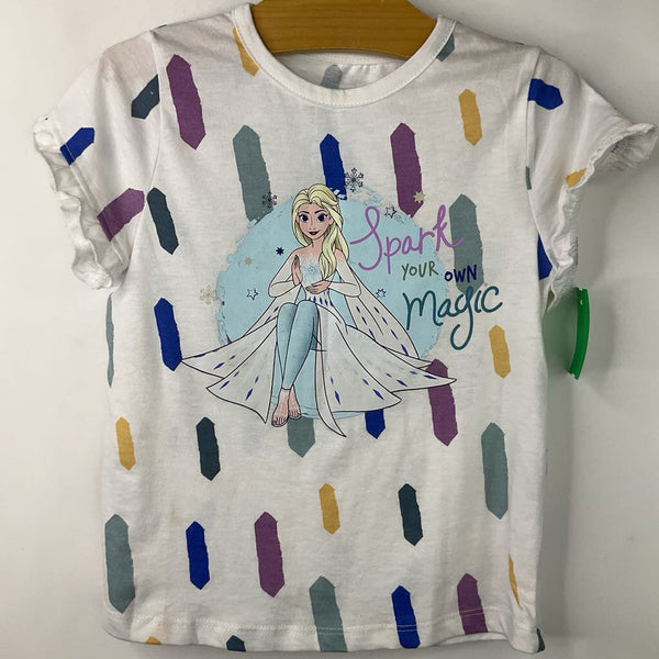 Size 4: Disney Frozen II White Elsa 'Spark Your Own Magic' T-Shirt