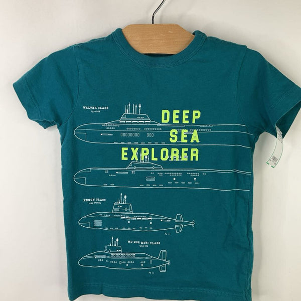 Size 2-3: Crewcuts Teal 'Deep Sea Explorer' T-Shirt