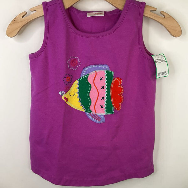 Size 8 (130): Hanna Andersson Fuchsia Fish Patch Tank Top