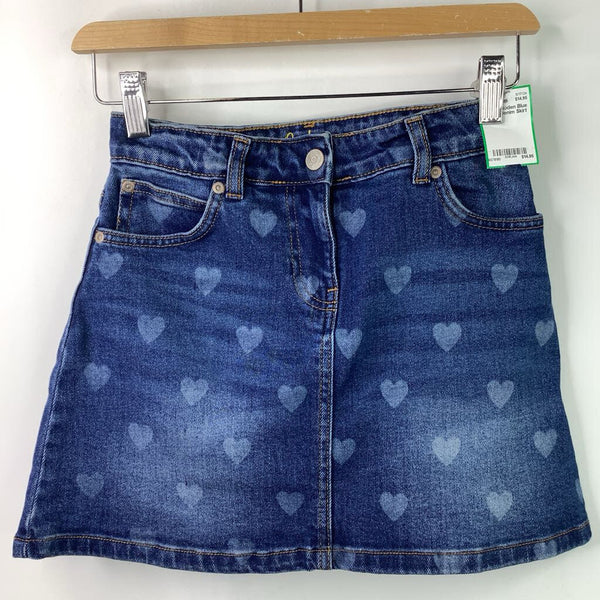 Size 11: Boden Blue Hearts Denim Skirt