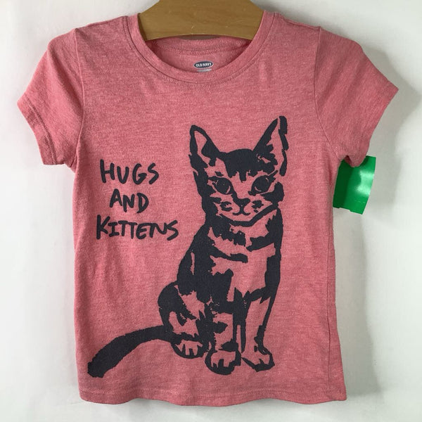Size 4: Old Navy Pink 'Hugs and Kittens' T-Shirt