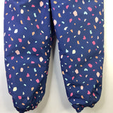 Size 3: Jan & Jul Blue Pink/Green/Peach Spots Fleece Lined Rain Pants