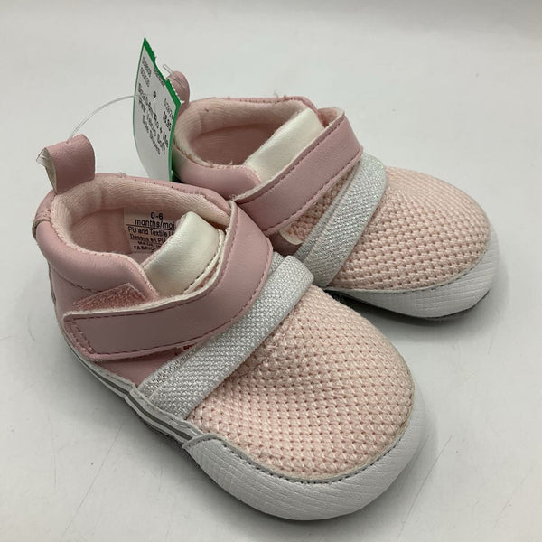 Size 0-6m: Ro + Me Pink Velcro Soft Sole Shoes