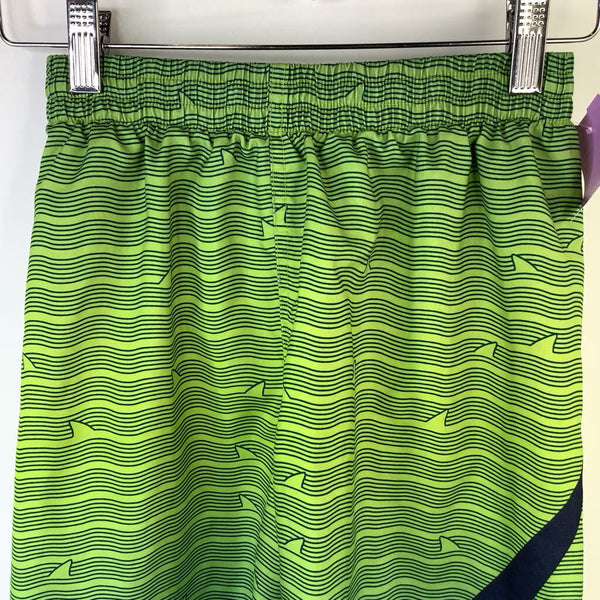 Size 14: Nike Green Shark Fin Swim Trunks