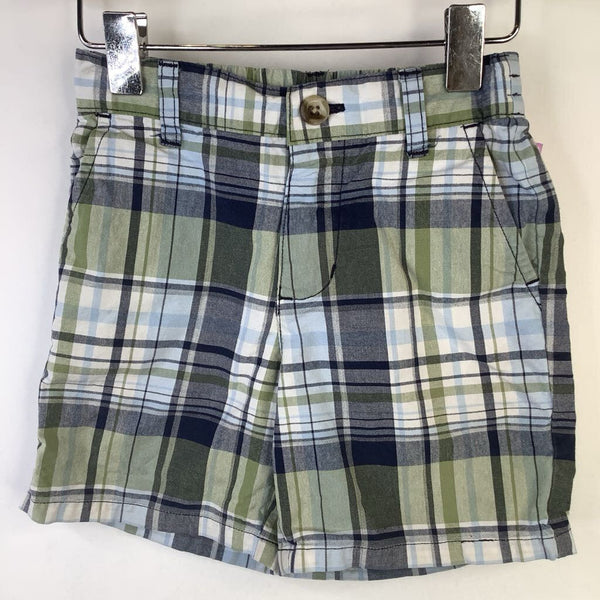 Size 12-18m: Janie and Jack Green & Blue Plaid Shorts