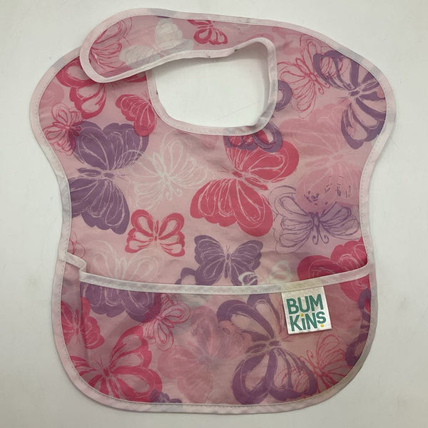 Bum Kins Pink/Purple Butterfly Bib