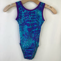 Size 8: Destira Green/Indigo/Purple Tank Leotard