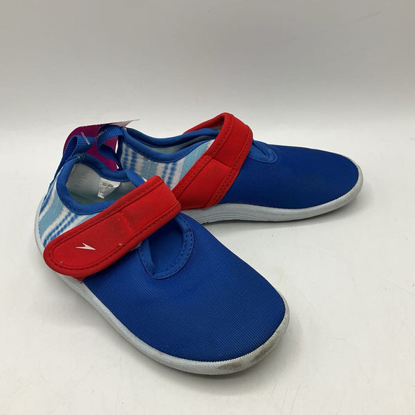 Size 7-8: Speedo Red/White/Blue Velcro Strap Water Shoes