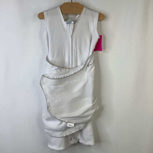 Size NB: Halo White Swaddle Sleepsack