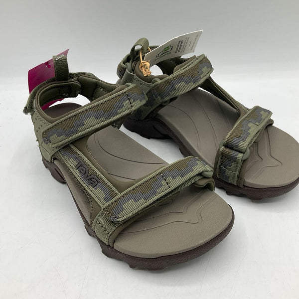 Size 12: Teva Green Camo Velcro Sandals NEW