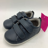 Size 2.5: Bobux Leather Navy Blue Velcro Sneakers