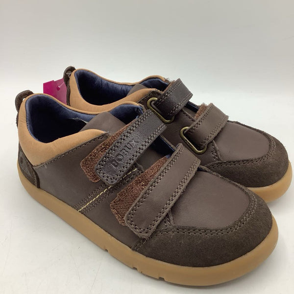 Size 10.5: Bobux Espresso Brown Velcro Sneakers NEW