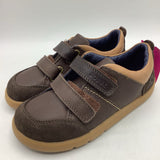 Size 10.5: Bobux Espresso Brown Velcro Sneakers NEW