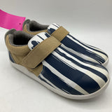 Size 12.5: Bobux White/Navy Blue Aktiv Paint Velcro Shoes NEW