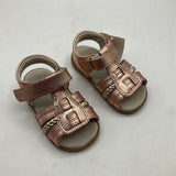 Size 5: See Kai Run Rose Gold Open Toe Velcro Sandals NEW