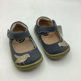 Size 5: Livie Luca Gray Seude Bird Velcro Mary Jane Shoes NEW