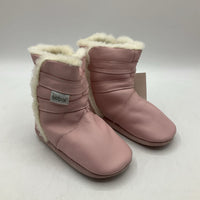 Size Lg (15-21m): Bobux Pink Soft Sole Faux Fur Boots NEW