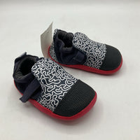 Size3.5: Bobux Navy White Red Velcro First Walker Shoes NEW