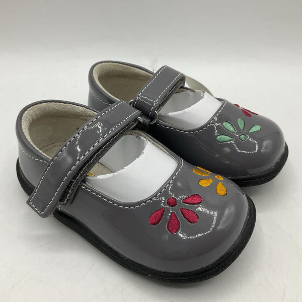 Size 5: See Kai Run Ginny, GRAY Patent Mary Jane Shoes NEW