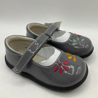 Size 6: See Kai Run Ginny, GRAY Patent Mary Jane Shoes NEW