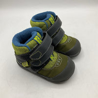 Size 5: See Kai Run Atlas/GREEN Waterproof Insulated Velcro Boot Shoes NEW