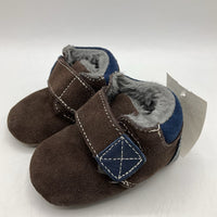 Size Sm (0-6m): See Kai Run Sanju II/ Brown Suede Baby Shoes NEW