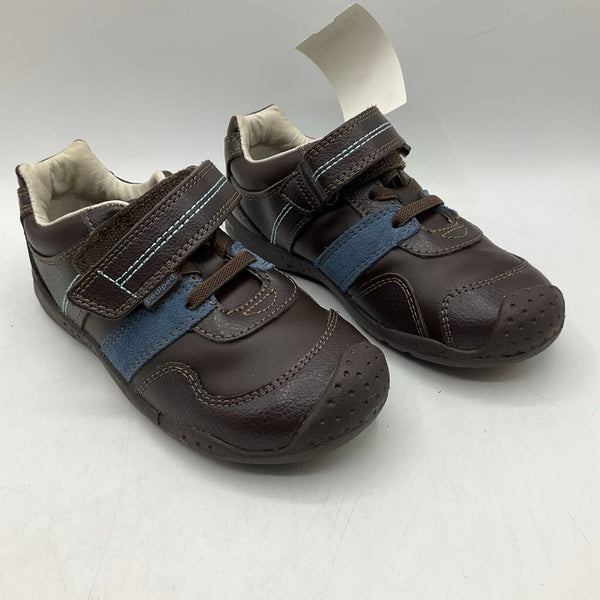 Size 11-11.5: Pediped Channing/BROWN, Blue Velcro Shoes NEW
