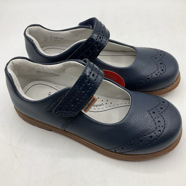 Size 11-11.5: Pediped Barbara/NAVY Stitch Design Mary Jane Velcro Shoes NEW