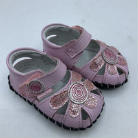Size XS (0-6m): Pediped Daisy/ASTER PINK Mary Jane Soft-Soled Baby Shoes NEW in BOX