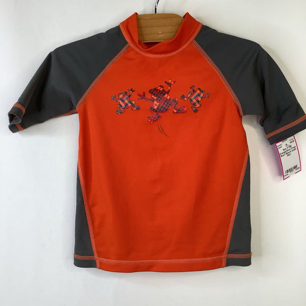 Size 3: REI Orange/Grey Frogs Short Sleeve Swim Shirt