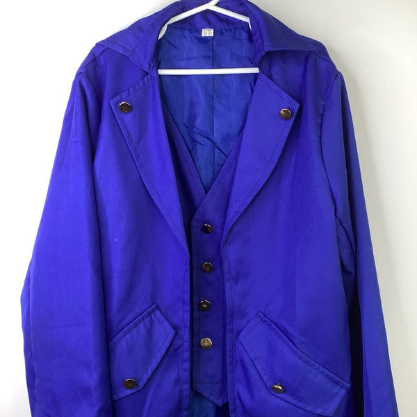 Size 8-10: Royal Blue Button-up Long Tail Coat Costume