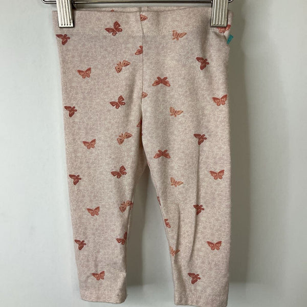 Size 9m: Nordstrom Light Pink Floral Peach Butterflies Leggings