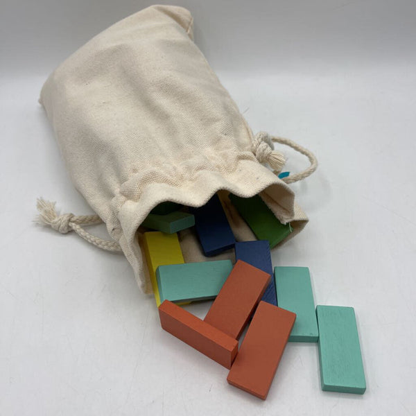 Small Bag Of Wooden Colorful Blocks