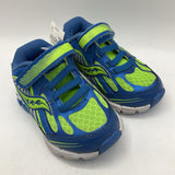 Size 4: Saucony BLUE GREEN Velcro Sneakers NEW