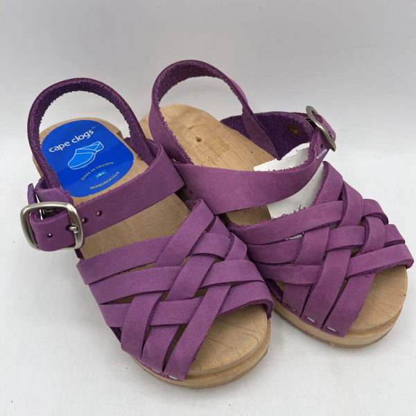 Size 10.5 (27): Torpatoffeln PURPLE Strappy Clogs- NEW