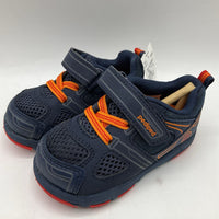 Size 5: Pediped Mars NAVY ORANGE SPORT SNEAKERS Velcro Shoes NEW