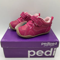 Size 5.5: Pediped Grip-n-Go Jasper/FUCSHIA Velcro Shoes NEW