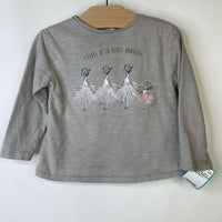 Size 9-12m: Zara Light Grey Ballerinas Long Sleeve T