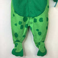Size 6m: Small Steps Green Frog Footed Long Sleeve Hooded Costume
