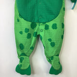 Size 6m: Small Steps Green Frog Footed Long Sleeve Hooded Costume