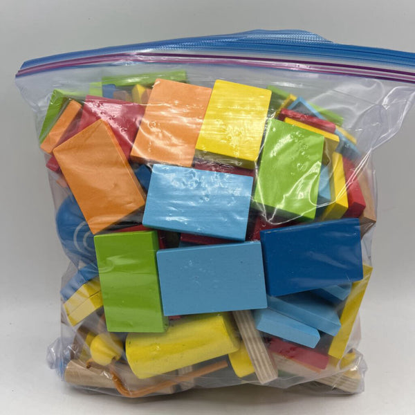 Bag of Assorted Hape Colorful Wooden Blocks