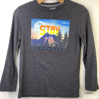 Size 10-12: Old Navy Charcoal Grey 'Stay Connected' Long Sleeve T