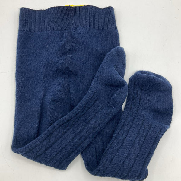Size 12-24m: Navy Blue Cable Knitted Knitted Tights