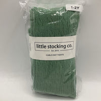 Size 1-2Y: Little Stocking Co. Green Tights-NEW