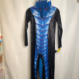 Size 8-10: Black & Blue Dragon Costume w/ Mask & Tail