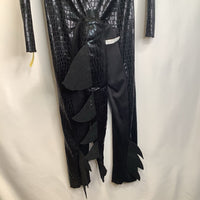 Size 8-10: Black & Blue Dragon Costume w/ Mask & Tail