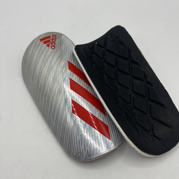 Size M/L: Adidas Silver Shin Guards