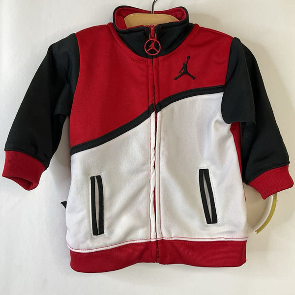 Size 3 6m Air Jordan Black Red White Zip up Jacket Beanstalk Children s Resale